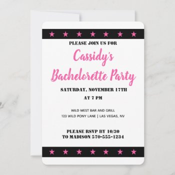 Disco Cowgirl Bachelorette Party Custom Invitation