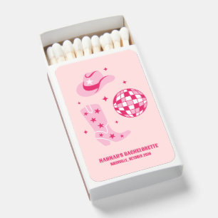 Disco Cowgirl Bachelorette Party Favor Matches