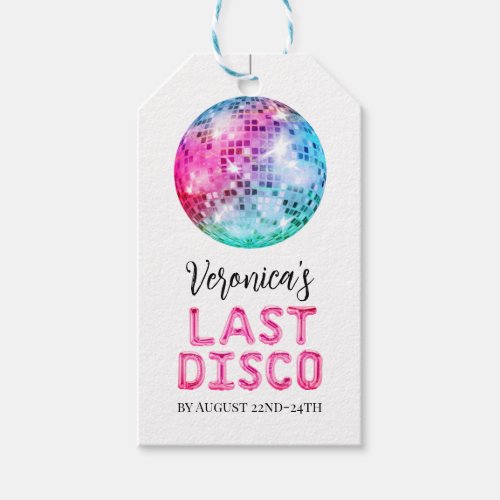 Disco Cowgirl Bachelorette Thank You  Gift Tags