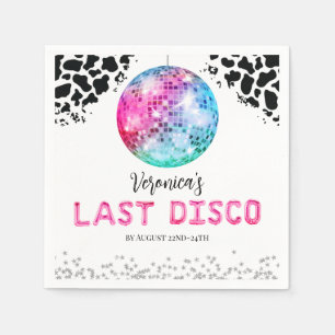 Disco Cowgirl Bachelorette Thank You Napkins