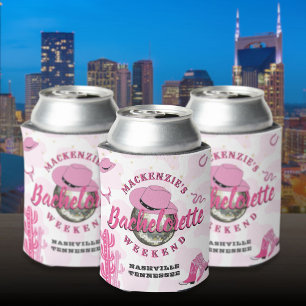 Disco Cowgirl Bachelorette Weekend Party Can Cooler