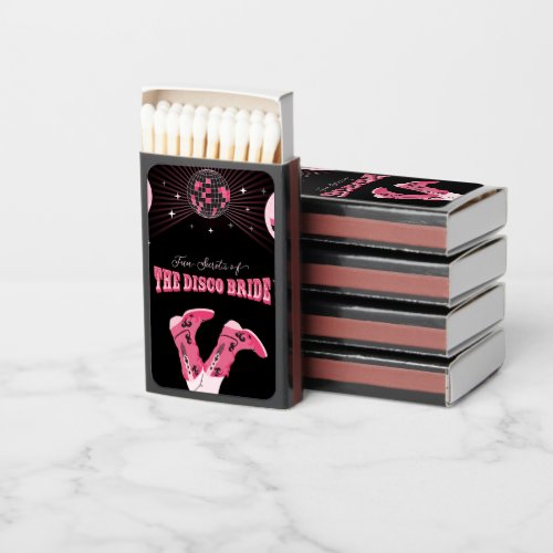 Disco Cowgirl Bride  Matchboxes