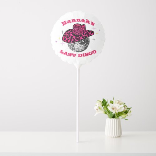 Disco Cowgirl cute  pink Bachelorette party  Balloon