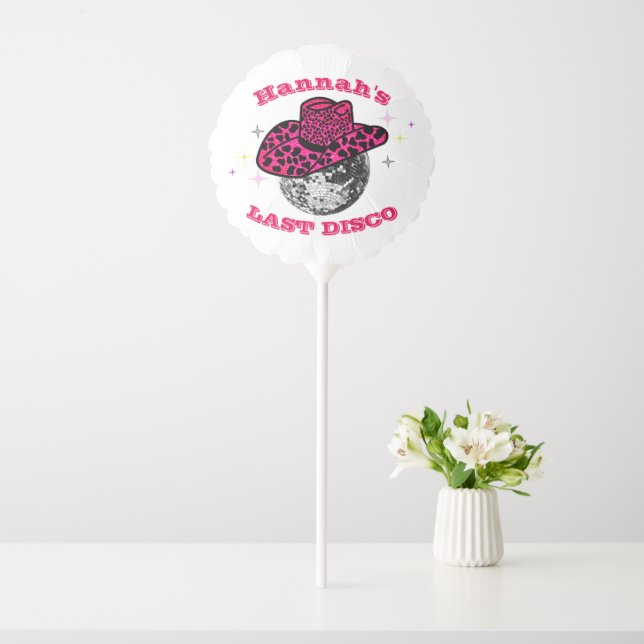 Disco Cowgirl cute & pink Bachelorette party  Balloon (In SItu)