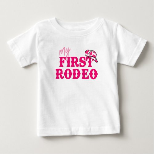 Disco Cowgirl First Rodeo Baby T_Shirt
