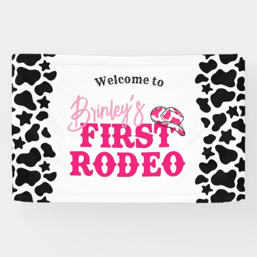 Disco Cowgirl First Rodeo Banner