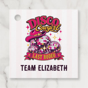 Disco Cowgirl Last Rodeo Personalized Favor Tags