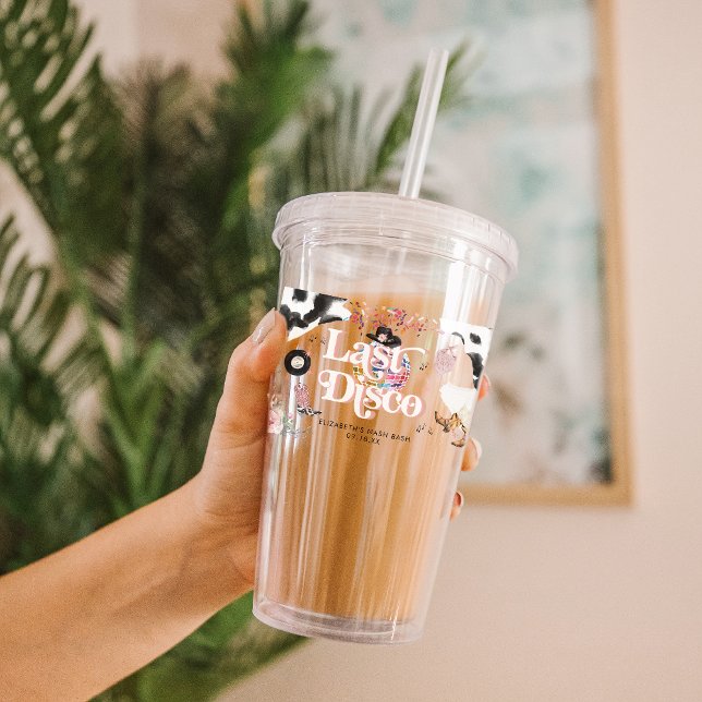 Disco Cowgirl Nashville Pink Rodeo | Bachelorette Acrylic Tumbler (Creator Uploaded)