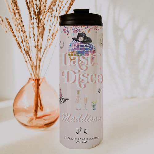 Disco Cowgirl Nashville Pink Rodeo  Bachelorette Thermal Tumbler