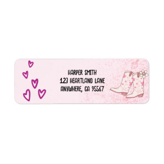 Disco Cowgirl Return Address Label