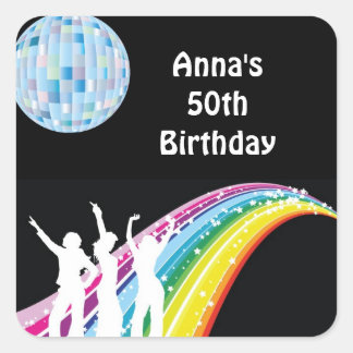 Disco Dance Birthday Party Favor Labels