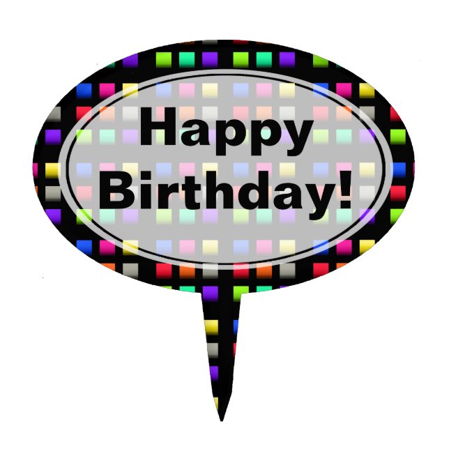 Disco Dance Floor Cake Topper (Front)