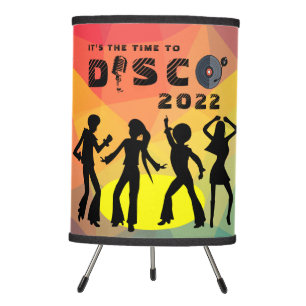 Disco dance floor retro multicolor celebration tripod lamp