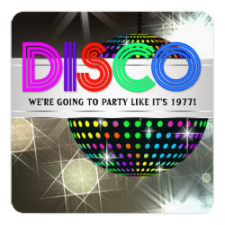Disco Dance Party Card