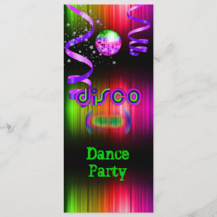 Disco Dance Party Mirror Ball Invitation