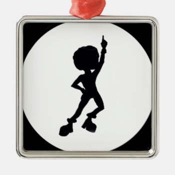 Disco Dancer Metal Ornament by yackerscreations at Zazzle
