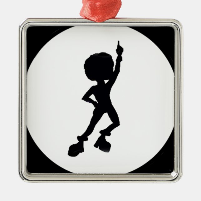 Disco dancer metal ornament (Front)