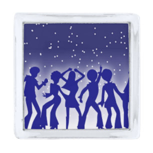 DISCO DANCERS SILVER FINISH LAPEL PIN