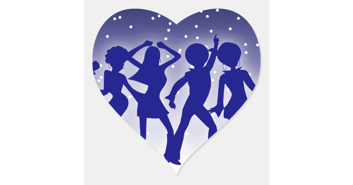 Disco Dancers Sticker (heart) 