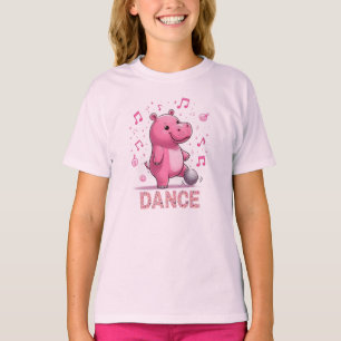 Disco Dancing Musical Hippo Friend T-Shirt
