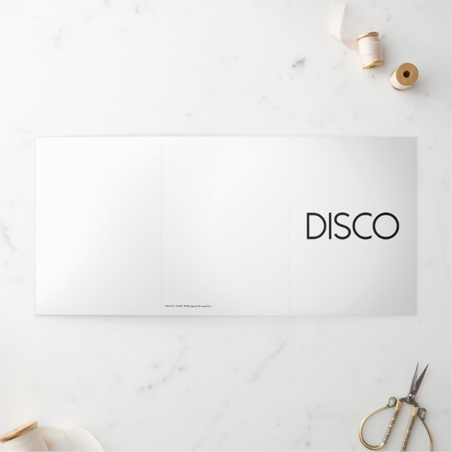 Disco Dancing Tri-Fold Card (Outside)