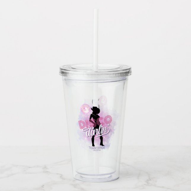 Disco Darlin' Bachelorette Team Bride ID928  Acrylic Tumbler (Front)