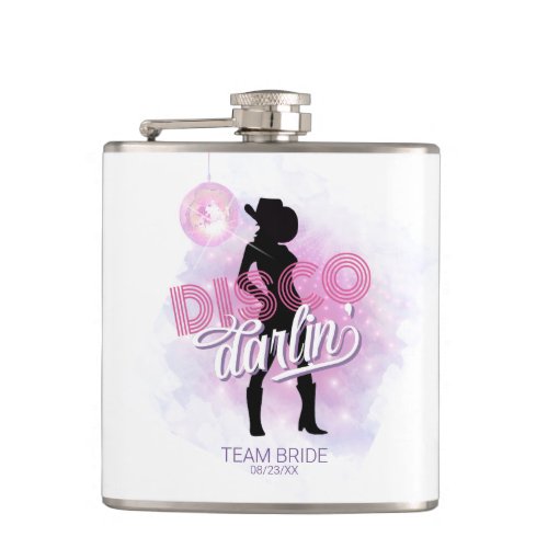 Disco Darlin Bachelorette Team Bride ID928  Flask