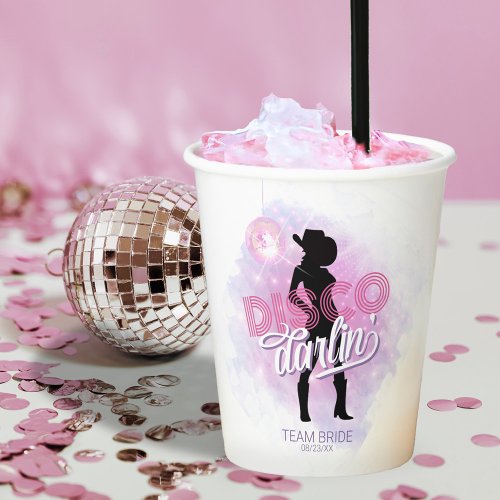 Disco Darlin Bachelorette Team Bride ID928  Paper Cups