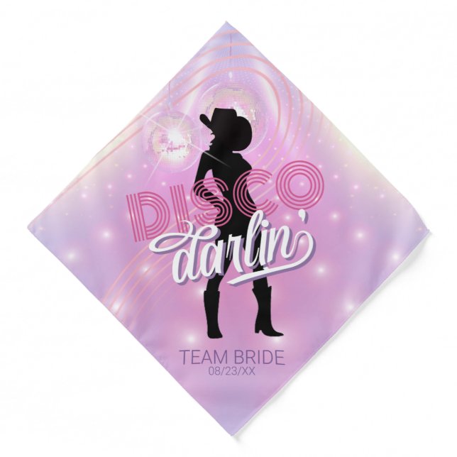 Disco Darlin' Bachelorette v2 Team Bride ID928 Bandana (Front)
