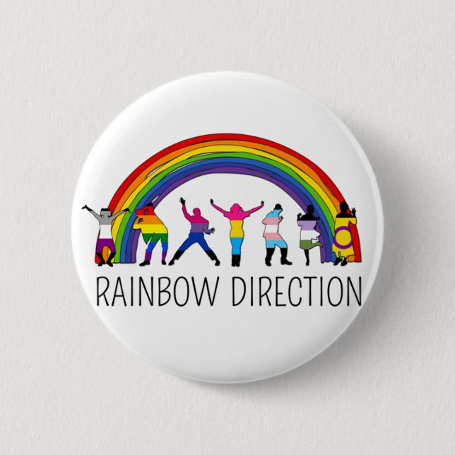 Disco Direction Pinback Button (Front)