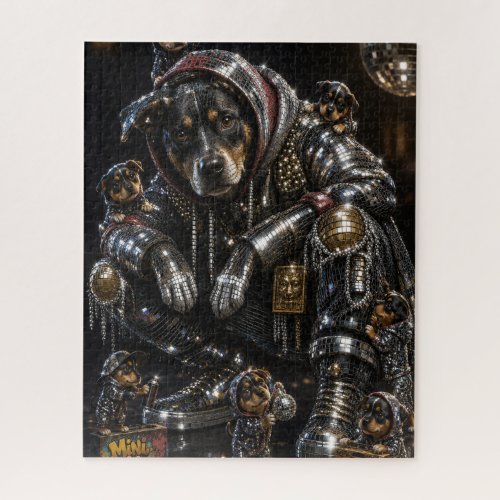 Disco Dog &amp; Mini Me Crew Jigsaw Puzzle