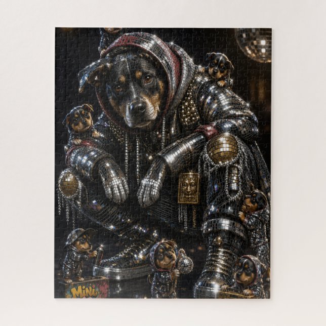 Disco Dog & Mini Me Crew Jigsaw Puzzle (Vertical)