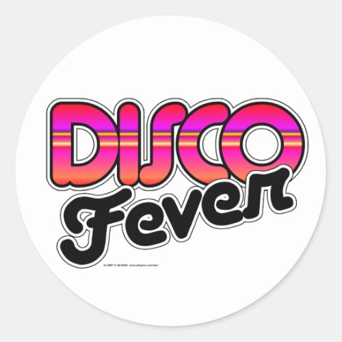 Disco Fever Classic Round Sticker