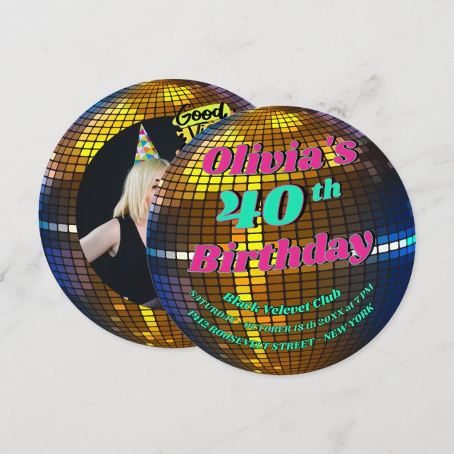 Disco Fever Invitation (Front/Back)