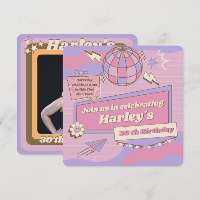 Disco Fever Invitation (Front/Back)