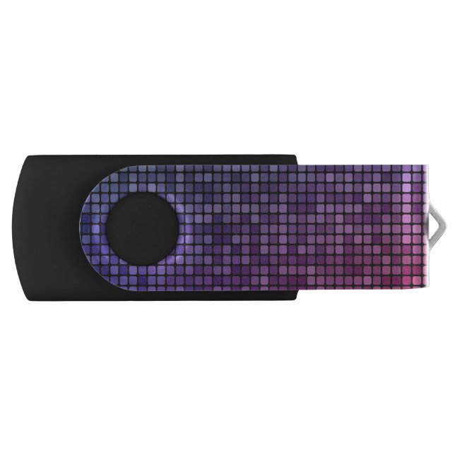 Disco fever pixel mosaic USB flash drive (Front)