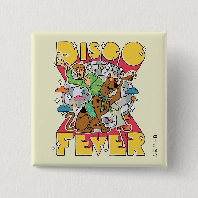 Disco Fever with Scooby and Shaggy Button (Front)