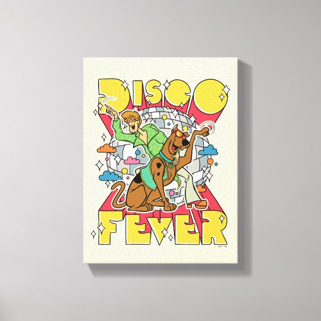Disco Fever with Scooby and Shaggy Canvas Print (Front)