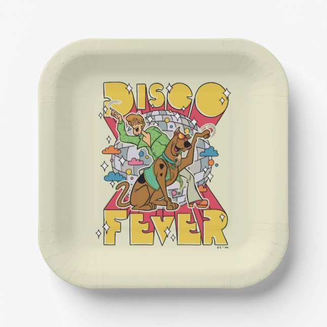 Disco Fever with Scooby and Shaggy Paper Plates (Front)