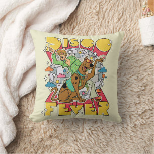 Disco Fever with Scooby and Shaggy Throw Pillow