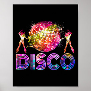Disco Funny 70s Vintage Retro Theme Dancing Queen Poster
