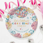 Disco Garden Party Celebrate Good Times Birthday  Paper Plates<br><div class="desc">For your groovy Disco Garden Party birthday celebration, our cute disco birthday party plate is a must-have. Featuring a playful disco ball design adorned with pastel colors, twinkling stars, and pretty flowers, this plate adds a touch of retro fun to your tableware. The colorful text reads "celebrate good times come...</div>