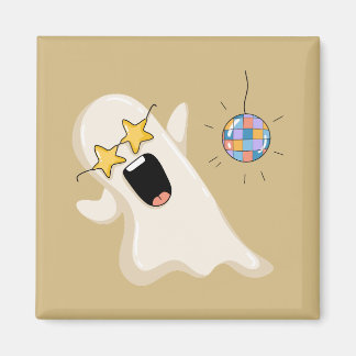 Disco Ghost with Star Glasses Magnet