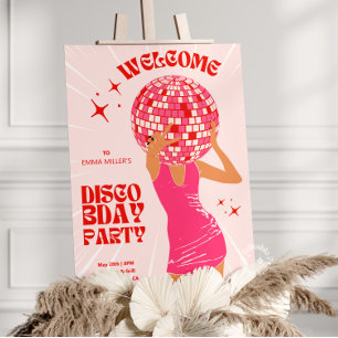 Disco Girl Welcome Sign