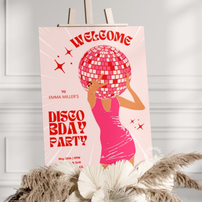 Disco Girl Welcome Sign (Creator Uploaded)