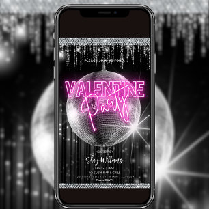 Disco Glam Valentine Party Invitation