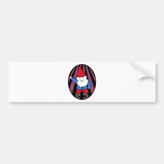 Disco Gnome Night Fever Bumper Sticker (Front)