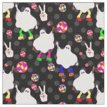 disco halloween african ghost black  fabric