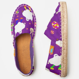 disco halloween african ghost purple espadrilles