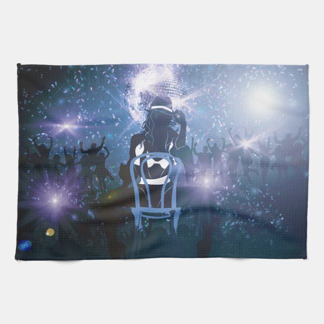 Disco Heartbeat Kitchen Towel (Horizontal)